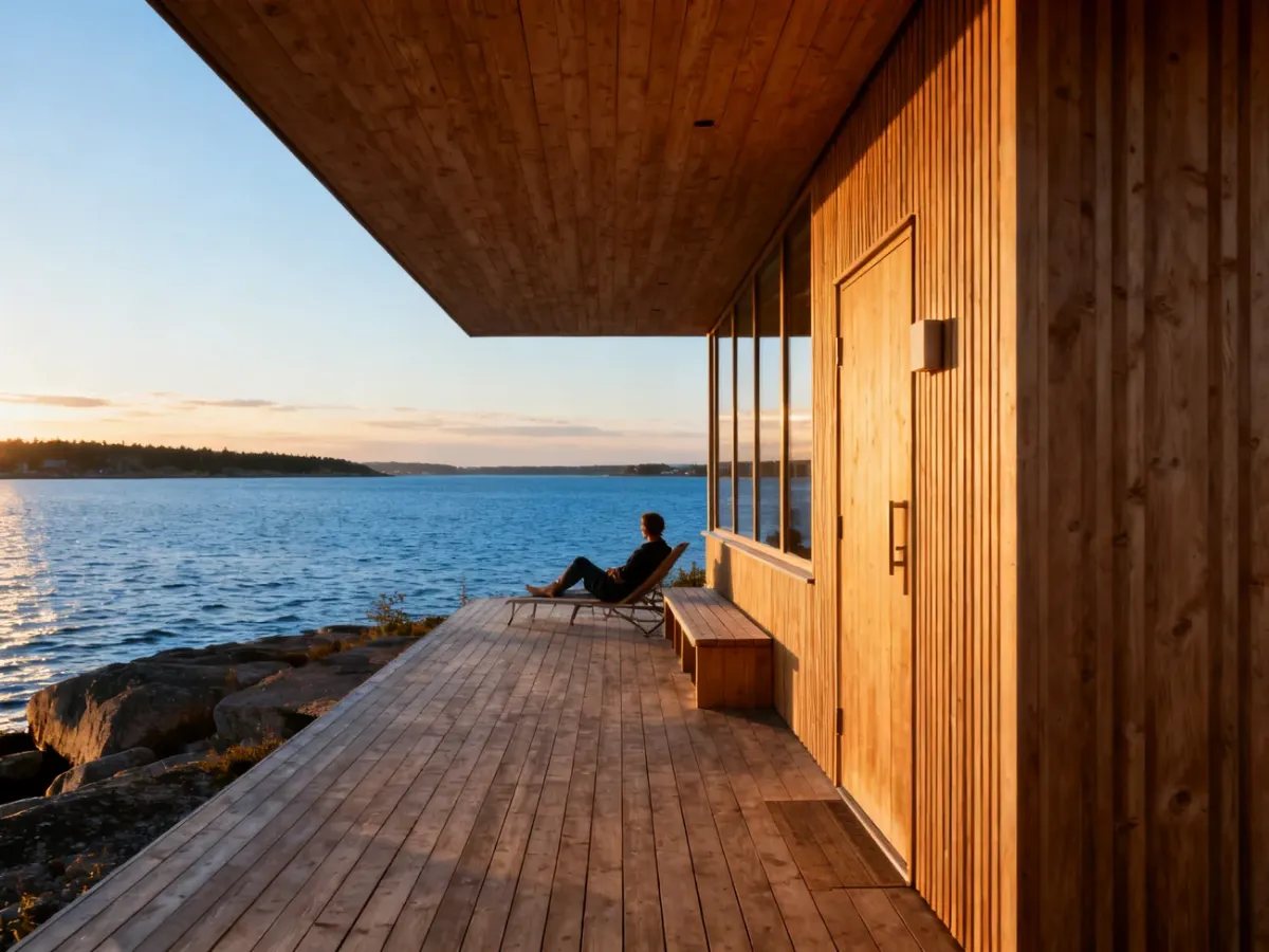 Nadmorska sauna i taras nad Bałtykiem w Helsinkach