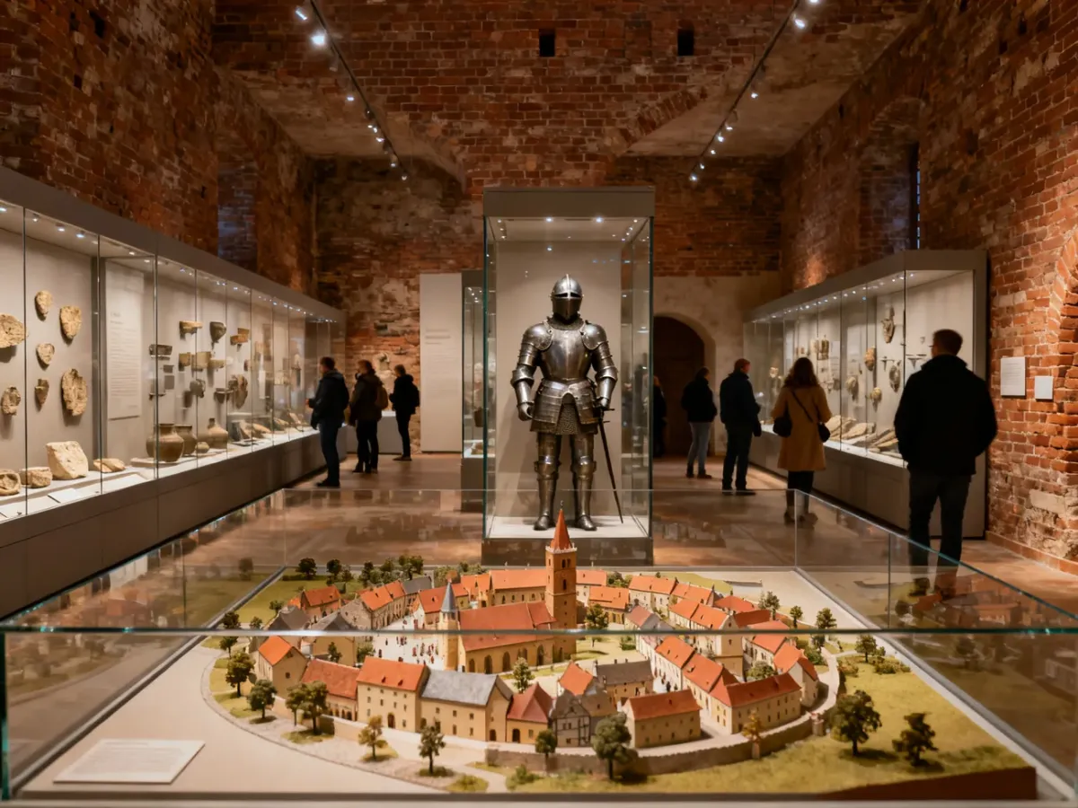Wystawa historyczna z zabytkami i makietą miasta