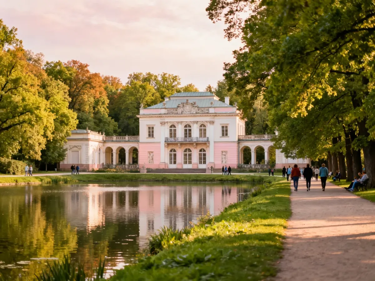 Gardens and classical architecture in Łazienki Królewskie
